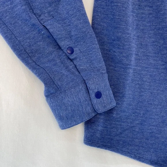 Lululemon Overshirt Collared Snap Long Sleeve Blue Men’s Size Large - Picture 2 of 15